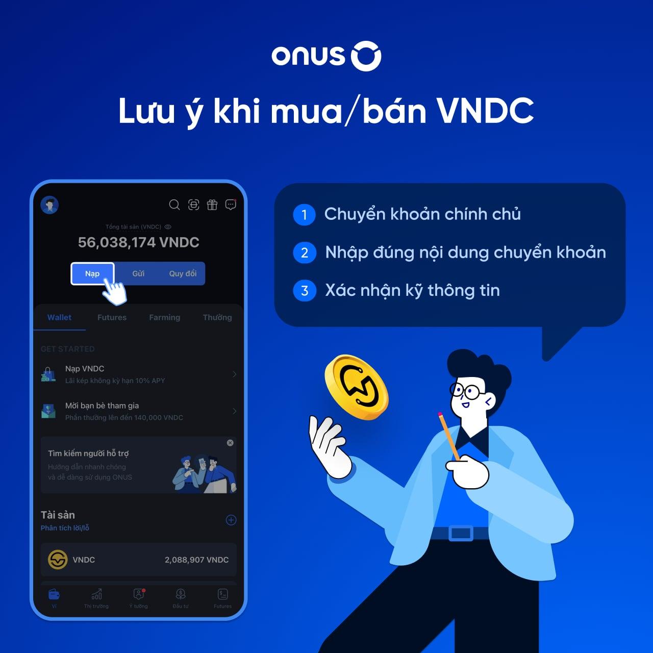 Hướng dẫn nạp/rút VNDC - Bước 5